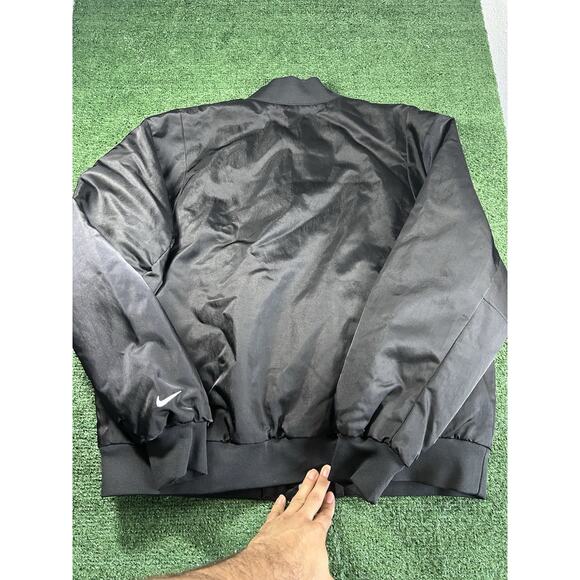 Nike Women SZ: S Black Varsity Woven Bomber Jacket New - Picture 8 of 10